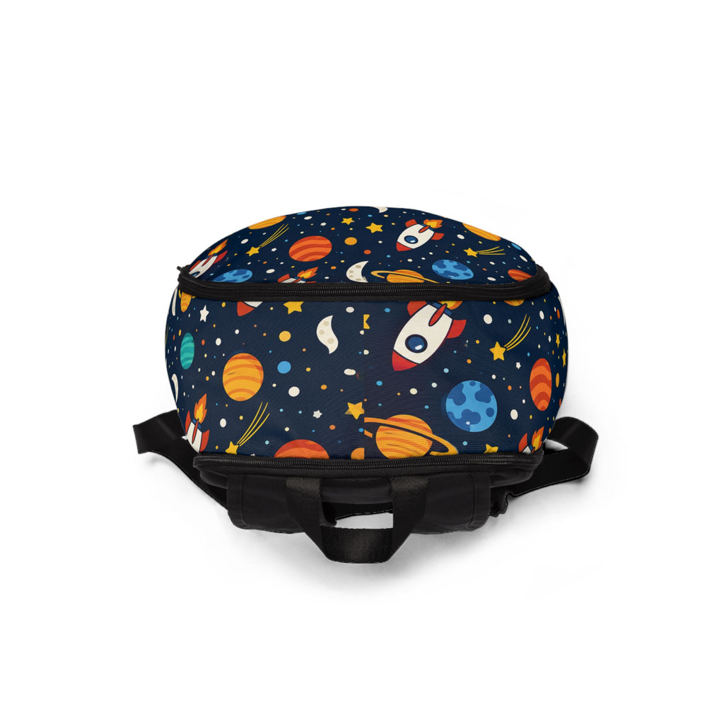 Space Rockets Kids Backpack – Galaxy Planets & Stars School Bag